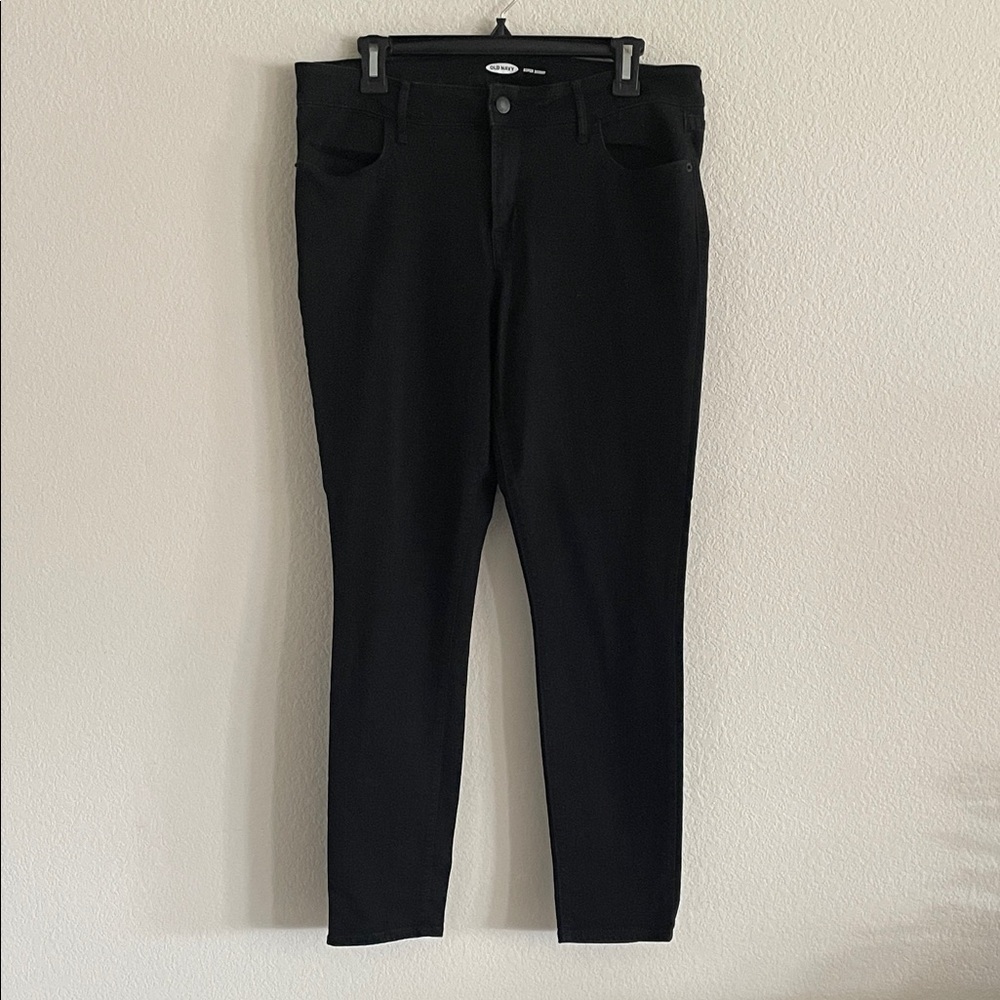 Old Navy Women's Black Super Skinny Jeans Classic Contemporary Casual Stretch